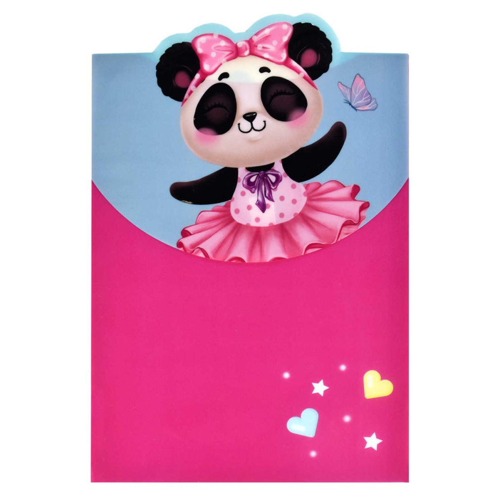 Папка д/тетрадей на липучке А4 1 отд. "Панда балерина" (Феникс+)