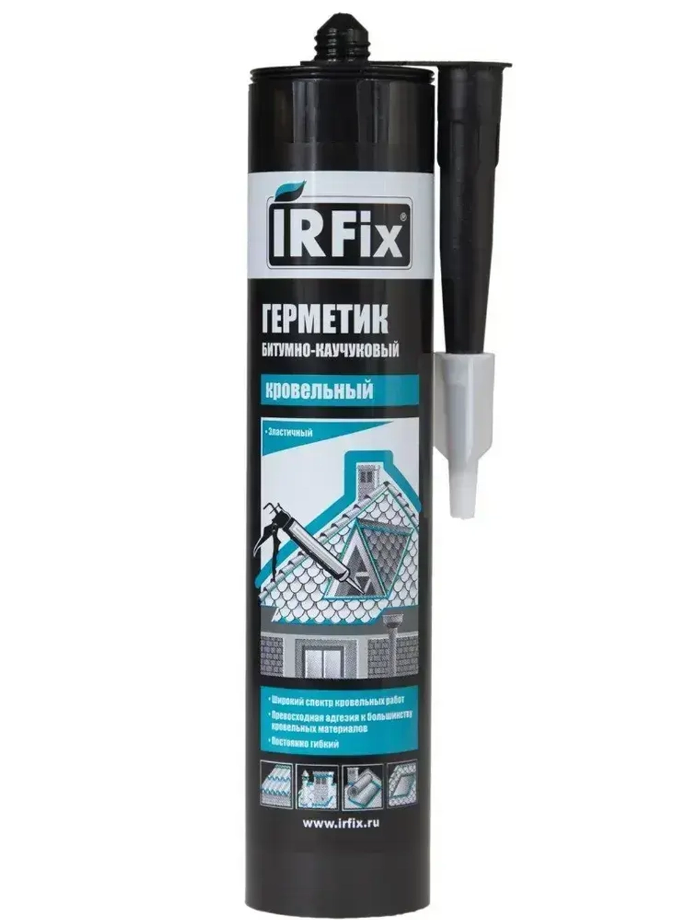 Герметик кровельный IRFix битумно-каучуковый эластичный 310 мл