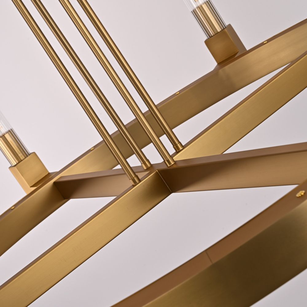 Люстра На Штанге Canelle Round Chandelier 8 Modern Brass By Imperiumloft