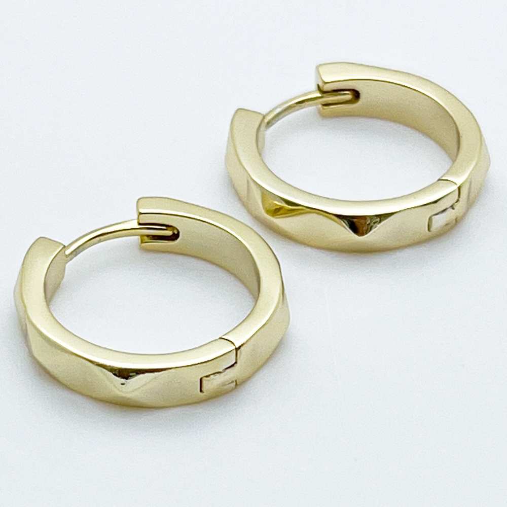 Ювелирные швензы с позолотой, размер 19 мм, цена за пару