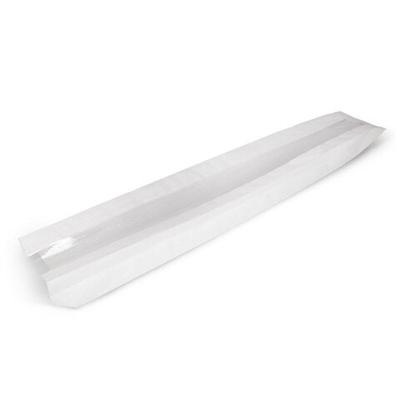 Пакет крафт с V-образным дном и окном белый