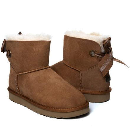 Угги Bailey Bow Mini Customizable Chestnut