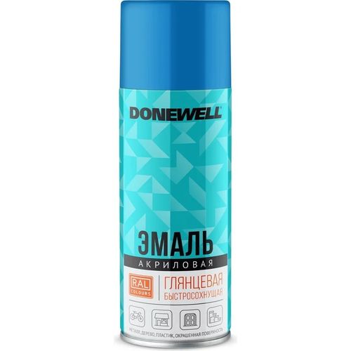 Эмаль универсальная акриловая DONEWELL RAL 5012 голубая глянцевая 520 мл