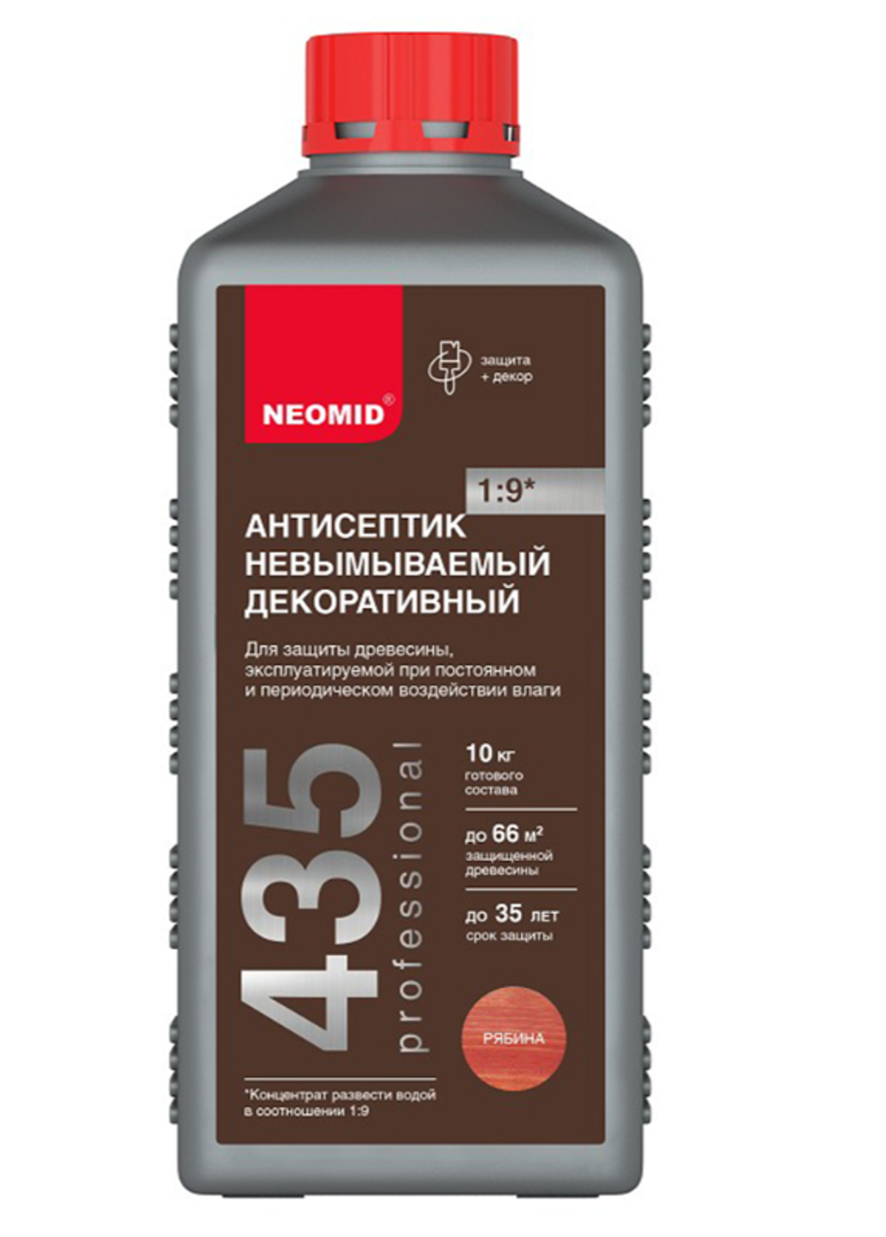 Антисептик невымываемый для дерева Neomid 435, декоративный концентрат,