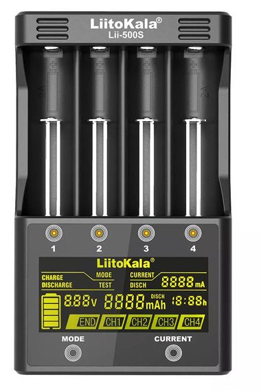Зарядное устройство LiitoKala Lii-500S универсальное 220 V + Автоадаптер 12В