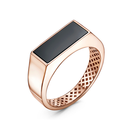 Кольцо из золота 585 пробы с Ониксом