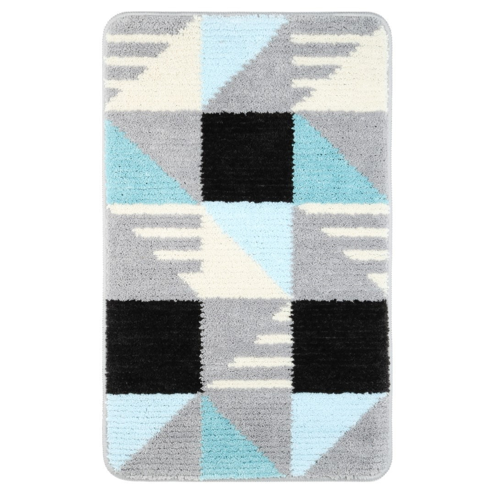 "VISA" Коврик для ванной 1-ый серо-бирюзовый (50х80см) FX-5005Z