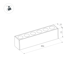 Светильник MAG-DOTS-25-L800-24W Day4000 (BK, 30 deg, 24V) (Arlight, IP20 Металл, 5 лет) 034205