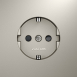 Розетка встраиваемая VOLTUM S70 с заземлением и защитными шторками, 16А, (кашемир)
