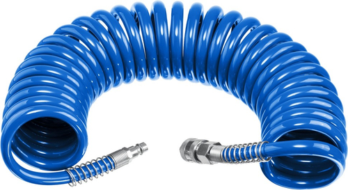 Шланг воздушный спиральный с фитингами рапид 6*8мм 10м ЗУБР