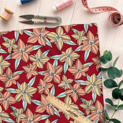 Ткань барби зарисовки цветов