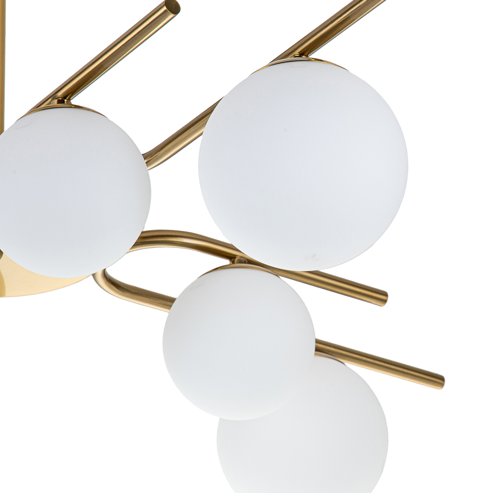 Светильник на штанге 8x40Вт G9, металл/стекло, бронза