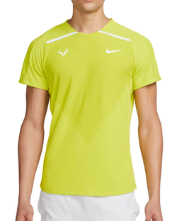 Мужская теннисная футболка Nike Court Dri-Fit Advantage Rafa Top - bright cactus/white