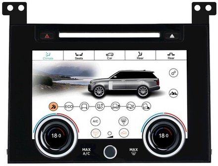 Цифровая LCD-панель управления климатом для Range Rover 4 2012-2017 - Carmedia ZF-2003 экран 9" IPS, отверстие под CD