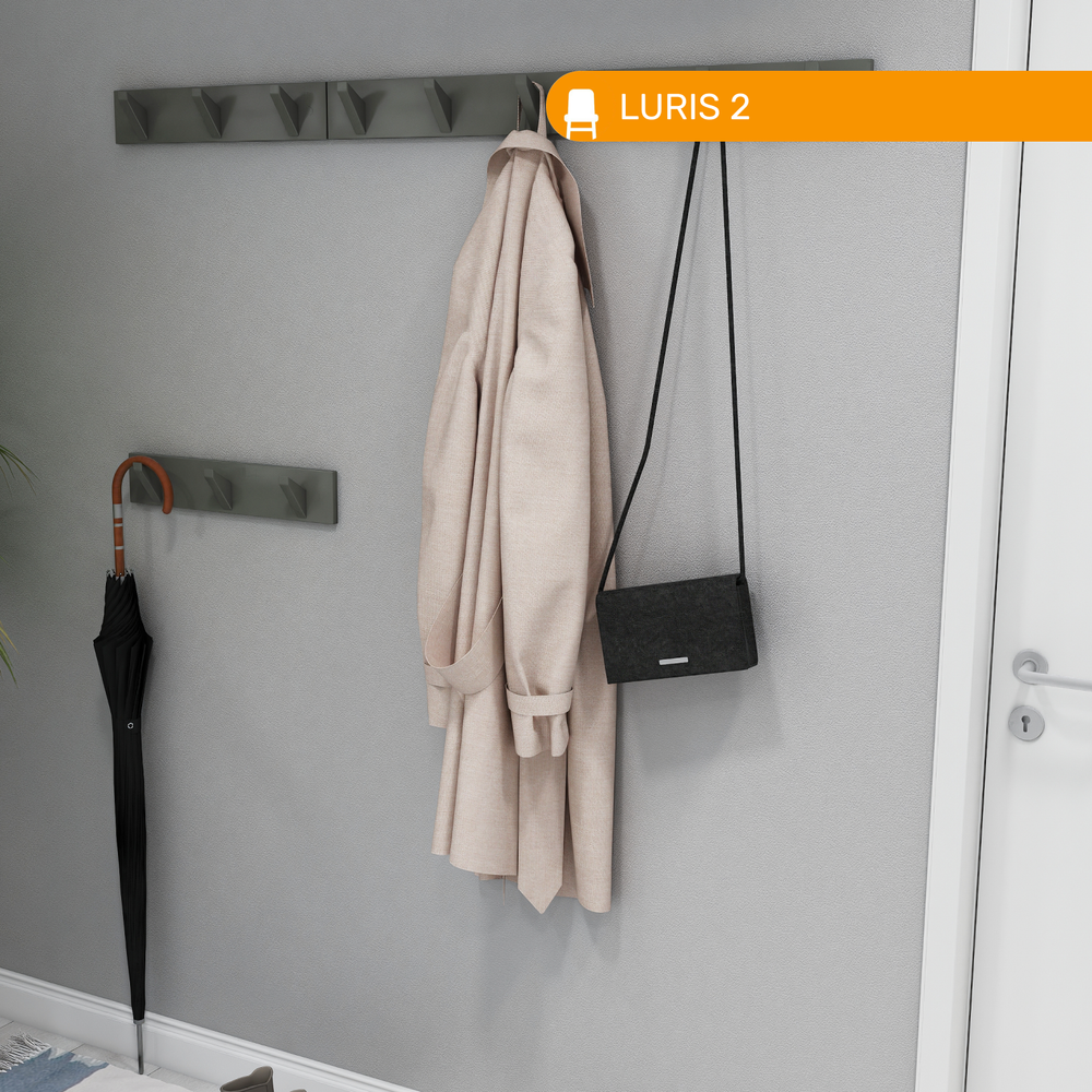 Вешалка настенная LURIS 2, цвет графит