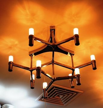 люстра Nemo Crown Minor Chandelier ( хром + потолочная  )