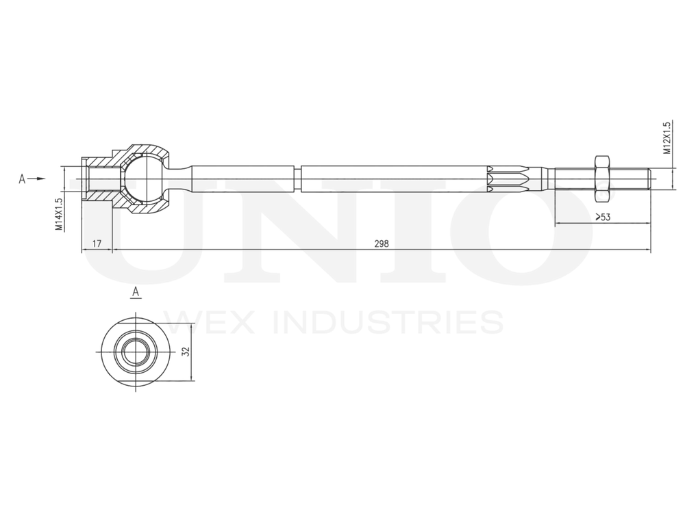 Тяга рулевая UNIO SSP-30053
