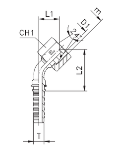 Фитинг DN 06 DKO-S (Г) 14x1.5 6 (45)