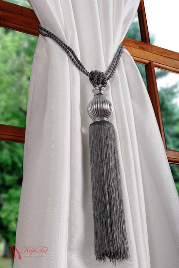 Подхваты-кисти для штор 2шт. тёмно-серый