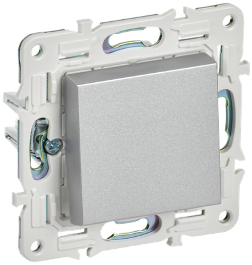 SKANDY Выключатель 1-клавишный 10А SK-V01S серебряный IEK