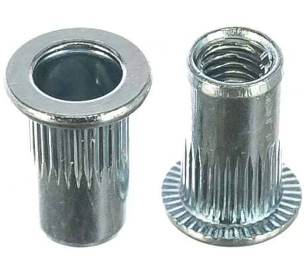 Заклепки резьбовые стальные с насечкой М6×15 (50шт)