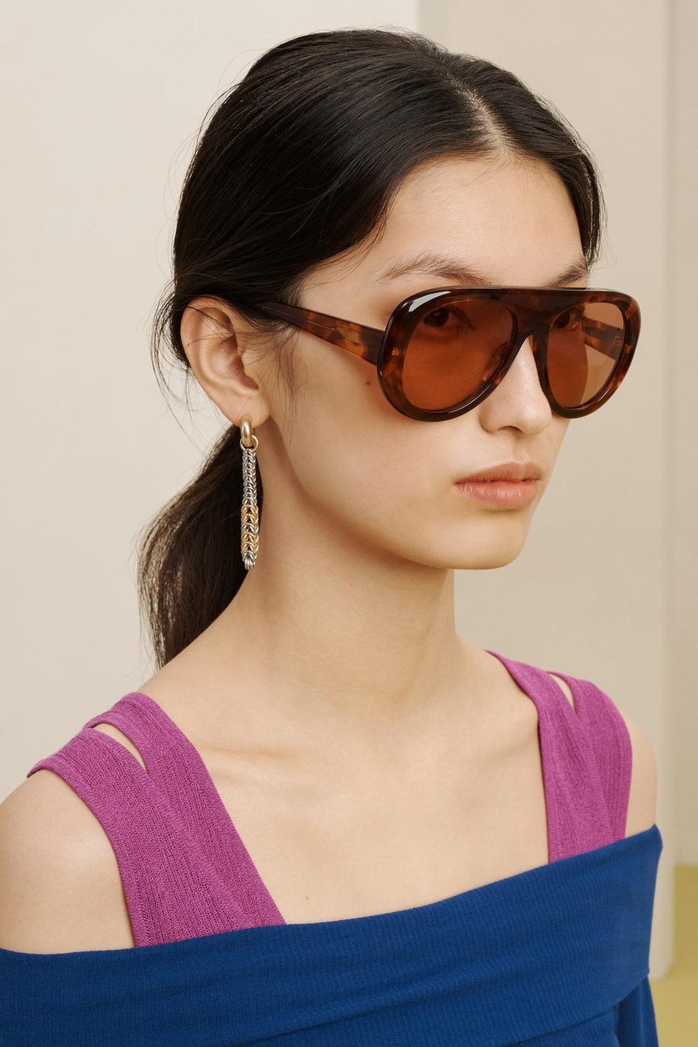 ZARA ТОП ИЗ СМЕСОВОЙ ВИСКОЗЫ, ЦВЕТ ФУКСИИ