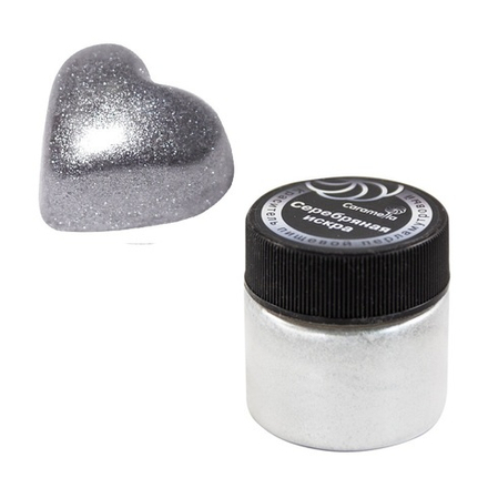 Краситель сухой перламутровый Caramella, кандурин "Серебряная искра" 5 г