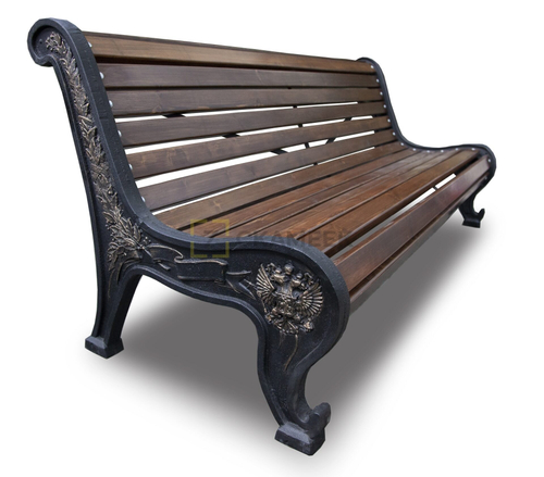 Скамейка чугунная «Патриот» (1,2 м лиственница)