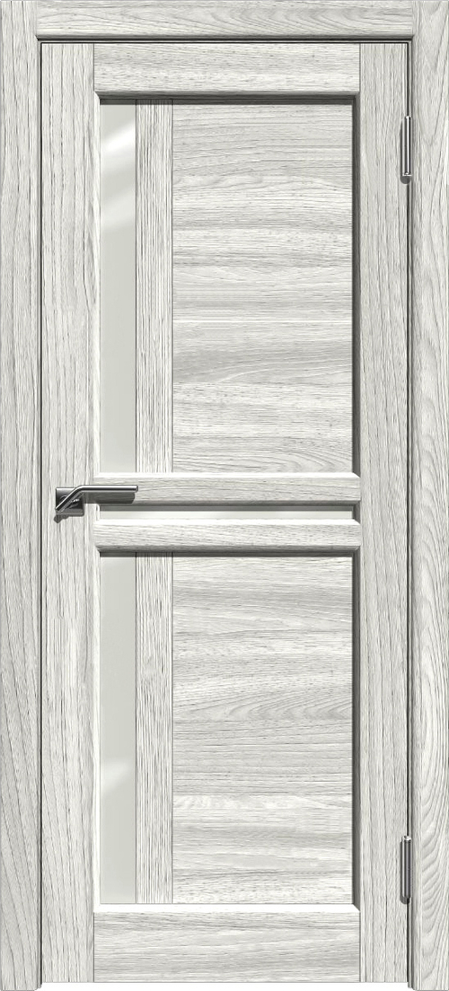 Межкомнатная дверь М-4 / Цвет Дуб пепельный / Стекло "Сатинато" / Двери Верда