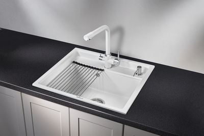 Granula KS-6003, АРКТИК (БЕЛЫЙ), кухонная мойка, кварц