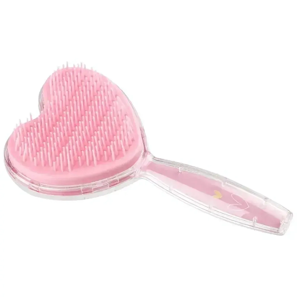 Расческа для волос массажная с наполнителем Сердце BR-07