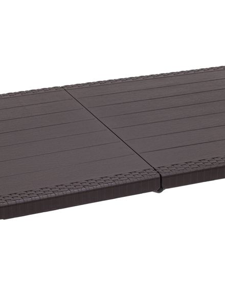 Стол складной чемодан пластиковый Кейт 180 коричневый