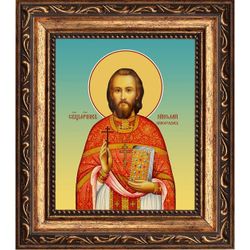 Николай Виноградов священомученик, пресвитер. Икона на холсте.