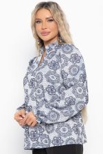 Блуза Доменика (серо-синяя) Б15016-18М LT Collection