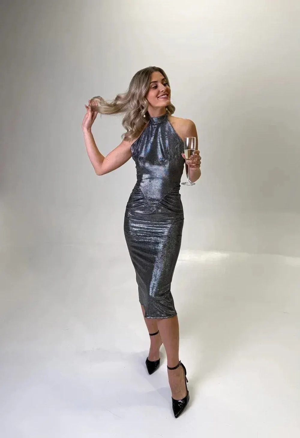 Платье с люрексом