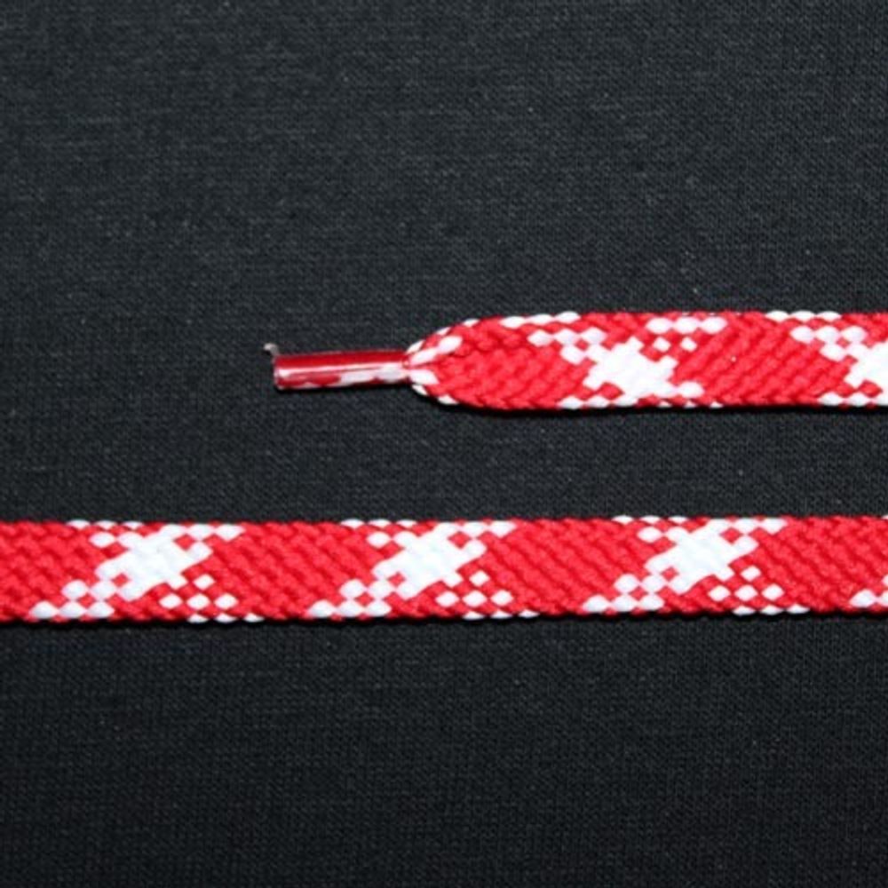 Шнурок 10 мм (красный узор)