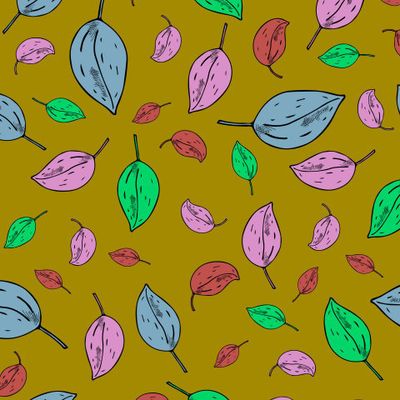 листья на зелёном фоне