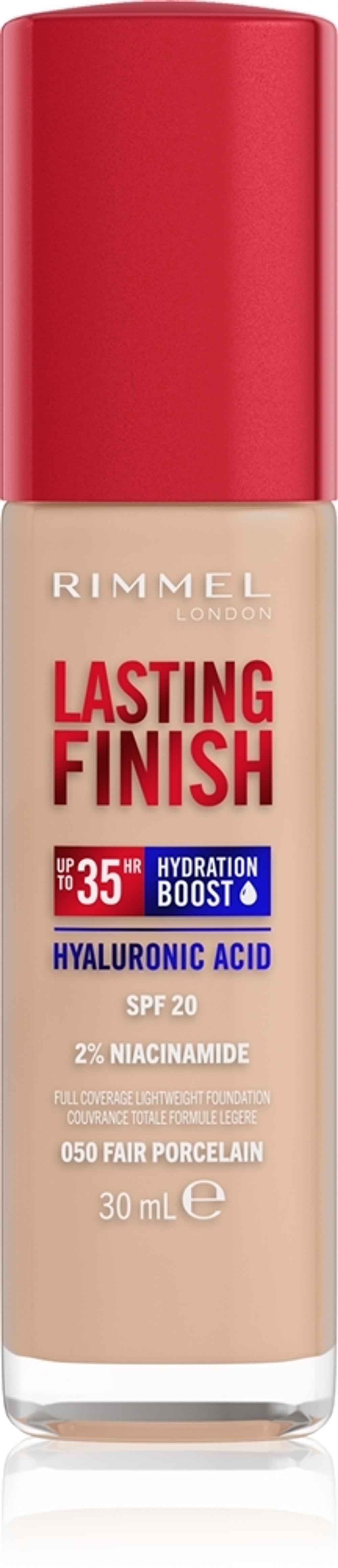 Rimmel Lasting Finish 35H Hydration Boost - Увлажняющий тональный крем SPF 20, 30 ml