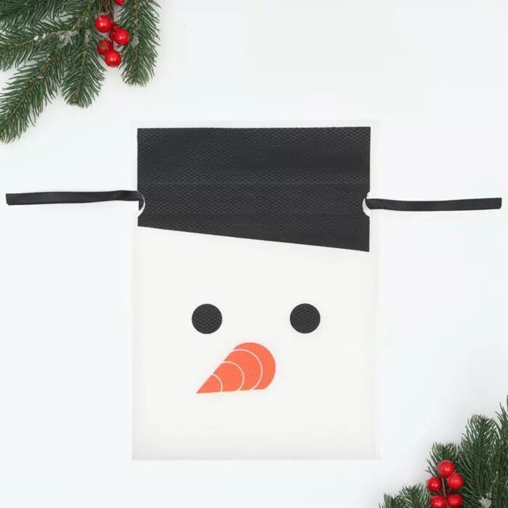 Мешок подарочный "Снеговик", 22x31 см