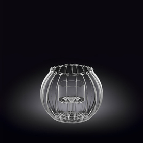 Подсвечник d=70/45 мм. h=90 мм. рельефный Термостекло Wilmax /1/48/