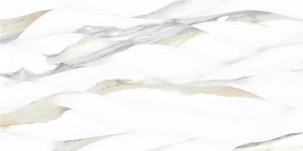 Настенная плитка ALMA Ceramica TWU09CRS014 Corsica 50x24.9 белая глянцевая рельефная под мрамор
