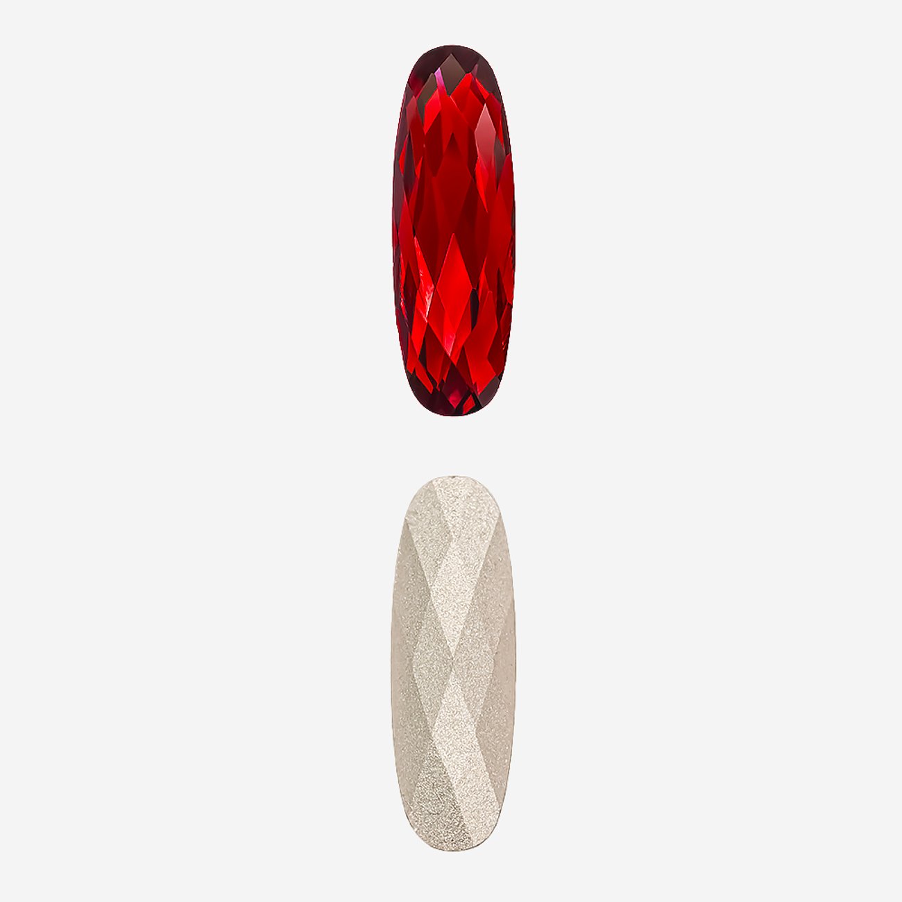 Кристалл Длинный Овал (Long Classical Oval), оттенок "Светлый Сиам"/"Light Siam", 21*7мм