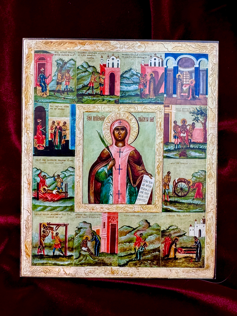 Анастасия Римляныня святая преподобномученица деревянная икона на левкасе