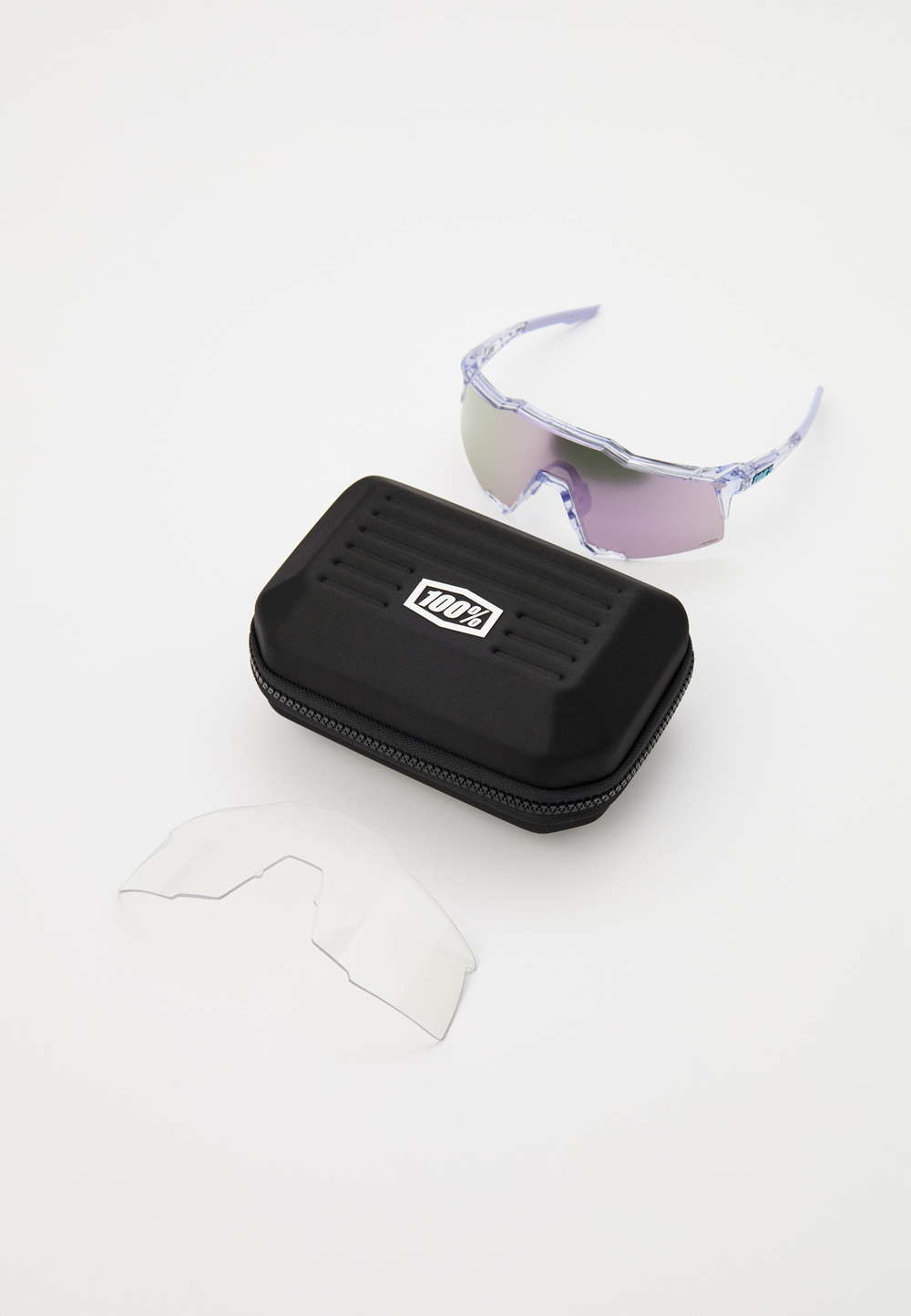 Спортивные очки 100% SPEEDCRAFT Polished Translucent Lavender - HiPER Lavender Mirror Lens