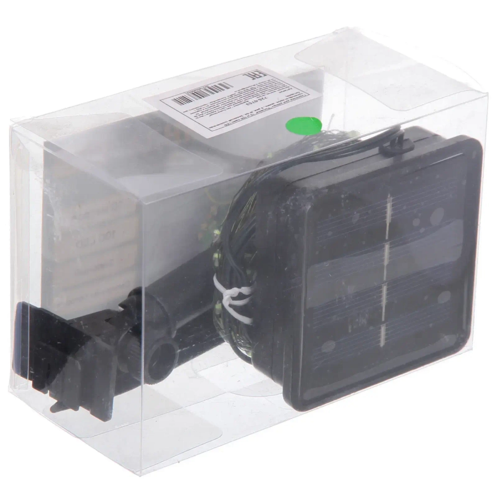 Гирлянда для улицы «Росинка» 10 м 100 ламп LED проволочн.пров. зелен., 8 реж.,IP-54, Зеленый (солнечная батарея)