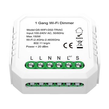 ST9000.500.01CDIM WI-FI диммируемое реле 1 канал, 150W, IP20, L46xW46xH18, 230V, Белый AROUND