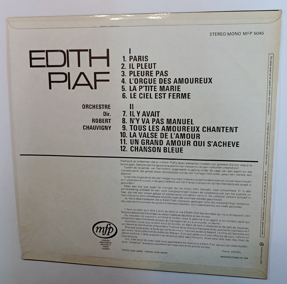 Edith Piaf Edith Piaf (Netherlands 1970)