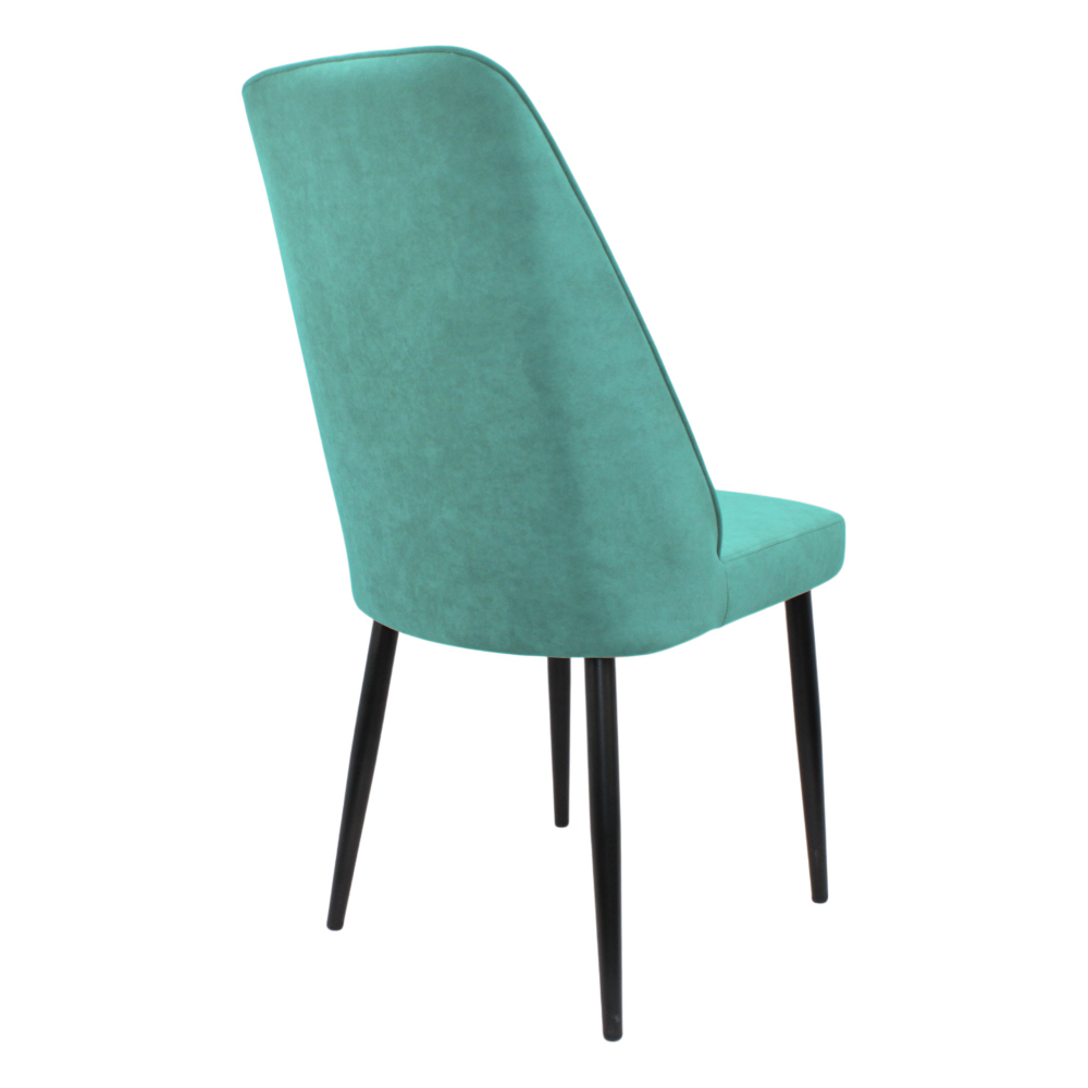 Стул "Лотос" (арт. 327), велюр Бренди В15 мятный, ножки черные