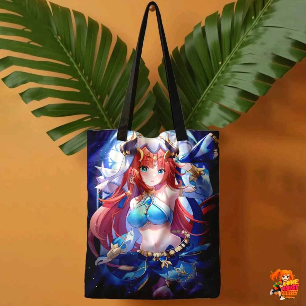 Сумка шоппер с принтом Genshin Impact