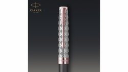 Шариковая ручка Parker Sonnet Premium Metal & Grey Lacquer PGT, стержень: M, цвет чернил: black , в подарочной упаковке